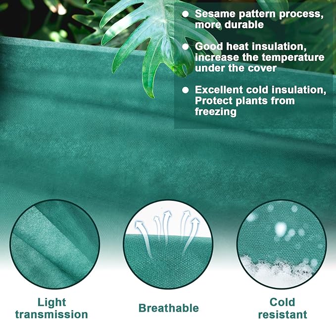 NNG 10x30ft Plant Covers Freeze Protection Frost Blankets 1.35oz/yd² Non-Woven Fabric Floating Row Cover Plant Blanket Protector Garden Winterize for Winter Outdoor Plants,Vegetables