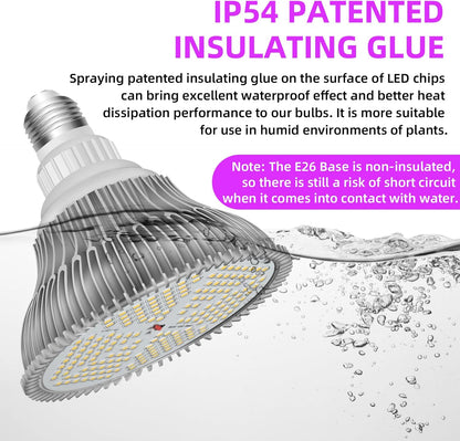 Intpro LED Grow Light Bulbs for Indoor Plants 2Pack, Plant Grow Light Bulb, Grow Bulb Full Spectrum E26 Base, Grow Light for Indoor Plants, Seed Starting