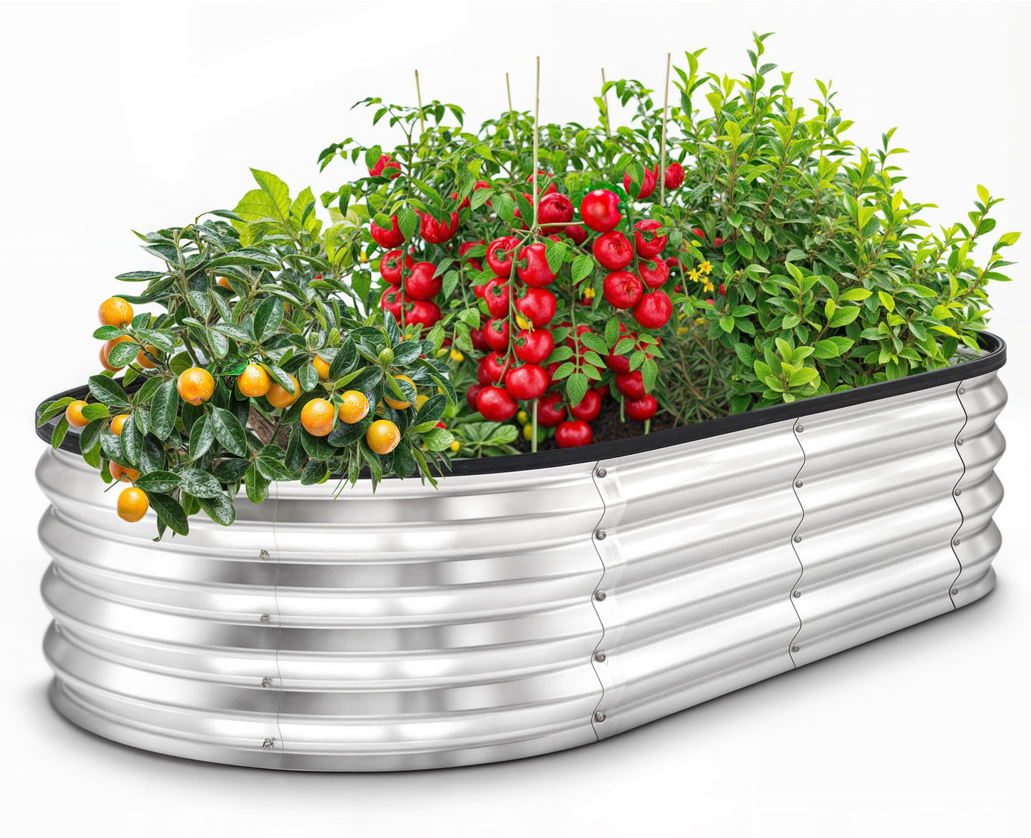 Utopia Home Galvanized Raised Garden Bed Kit 4x2x1ft, Planter Box Raised Garden Beds Outdoor, Easy