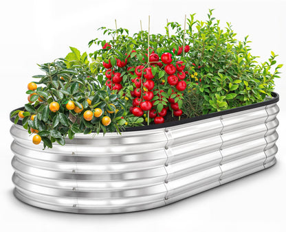 Utopia Home Galvanized Raised Garden Bed Kit 4x2x1ft, Planter Box Raised Garden Beds Outdoor, Easy
