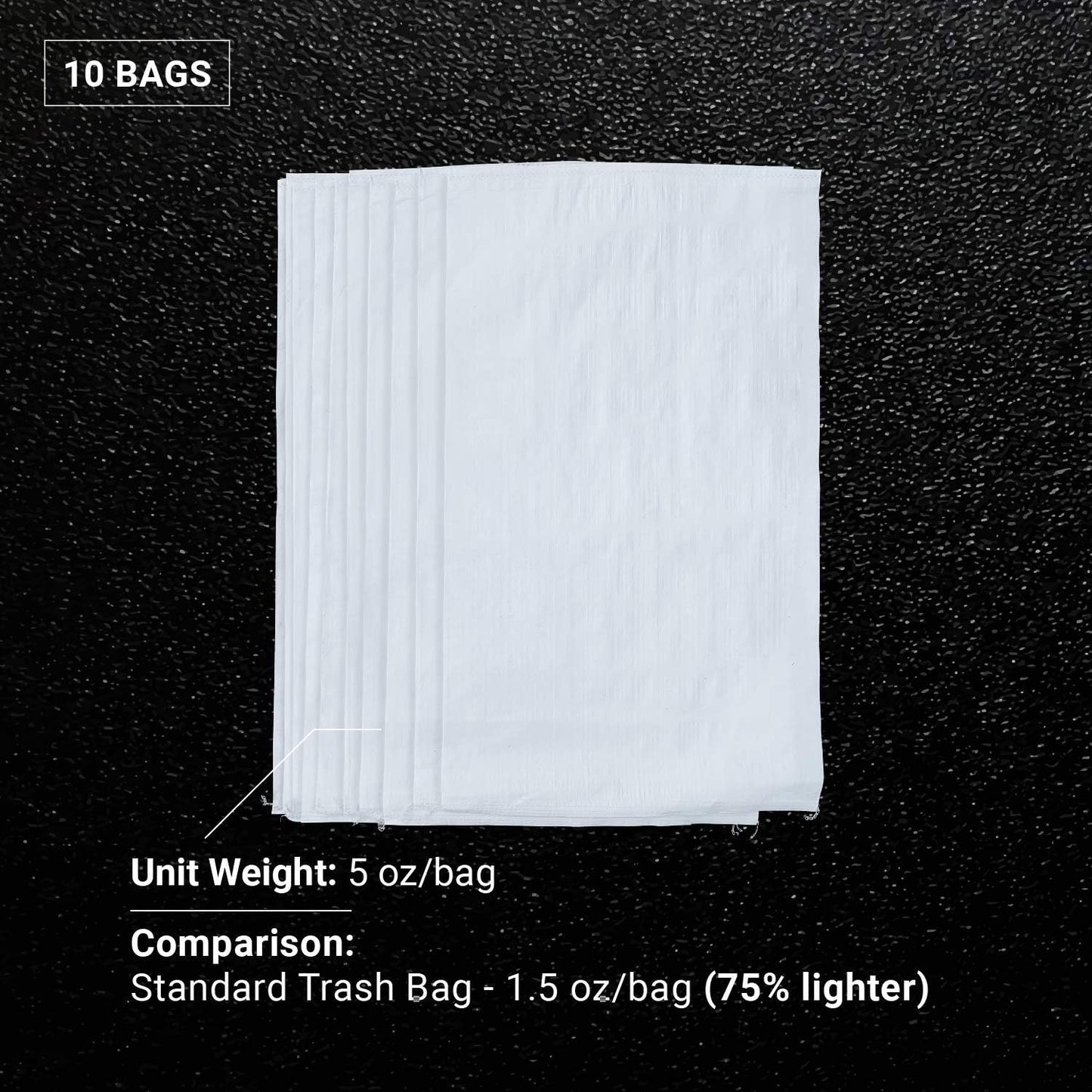 Sandbaggy Large Sandbags - Size: 31" x 45" - Thick Heavy Duty Contractor Bags, Heavy Duty Garbage Bags, Dumpster Bag, Construction Trash Bags, Contractor Bags 6 mil (10)