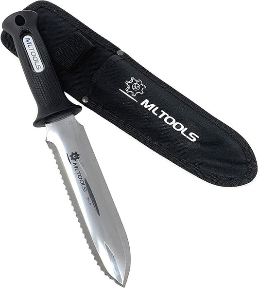 Metal detecting digging knife, Heavy Duty Digging Knife with Ergonomic Handle - Ideal for Gardening, Camping, survival and Outdoor Adventures - Rust-Resistant Japanese Hori-Hori digging knife by MLTOOLS | P8246