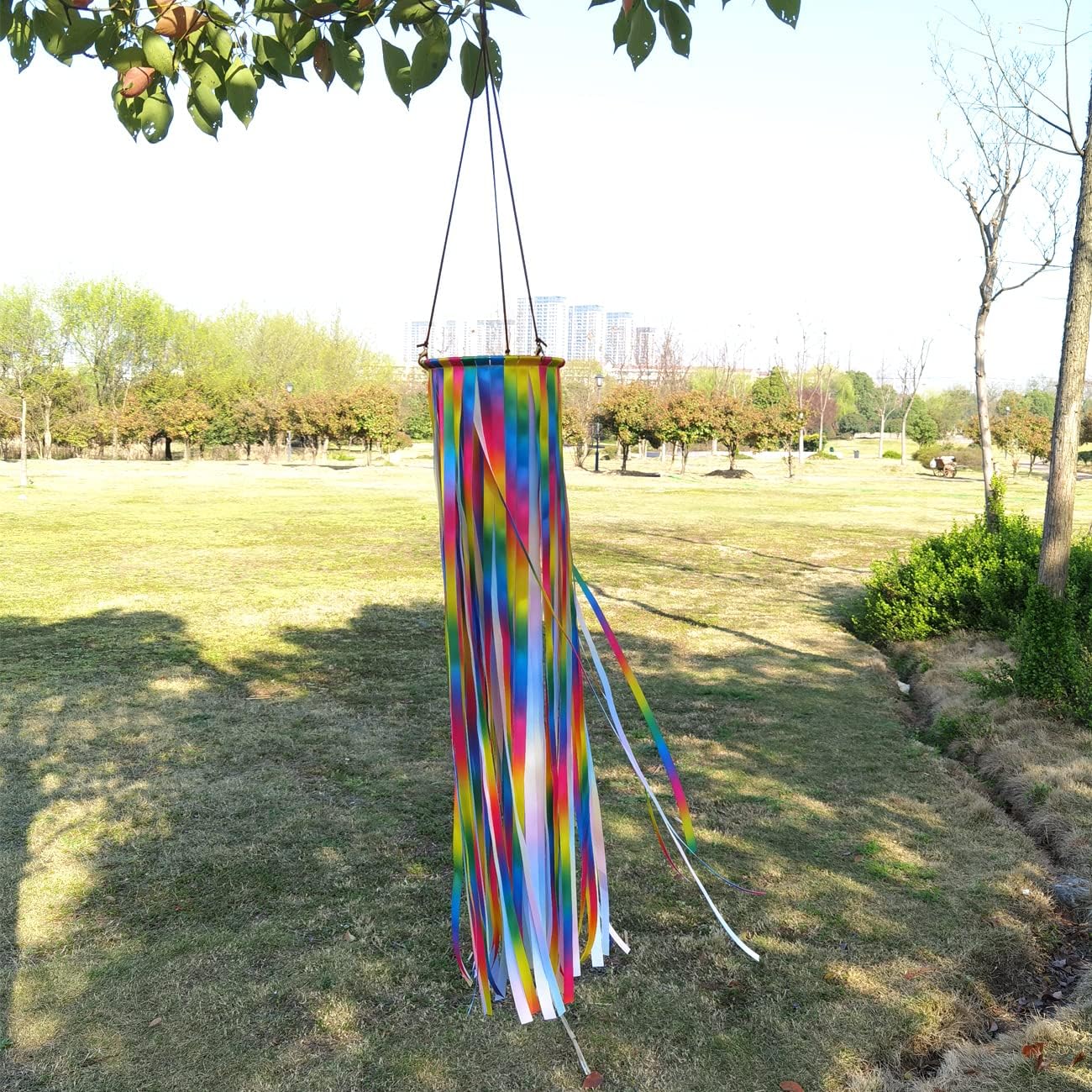 Ribbon Windsock Streamer, Outdoor Decorations for Your Patio, Garden, Yard, Dock and Camper, 49-Inch, WS49-YH