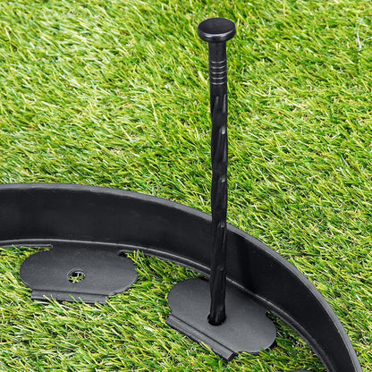 Landscape Edging Stakes, 200 Pcs 8" Plastic Garden Spikes, Spiral Nylon Anchoring Spikes for Paver Edging, Weed Barriers, Artificial Turf, Tent, Grass Pathway and More, Black