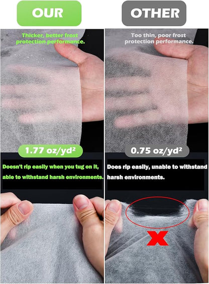 Abimars Thicker Plant Covers Freeze Protection 1.77 oz/yd², 8.2ft x 33ft Reusable Floating Row Cover for Garden, Frost Cloth Plant Freeze Protection, Plant Blanket for Outdoor Plants