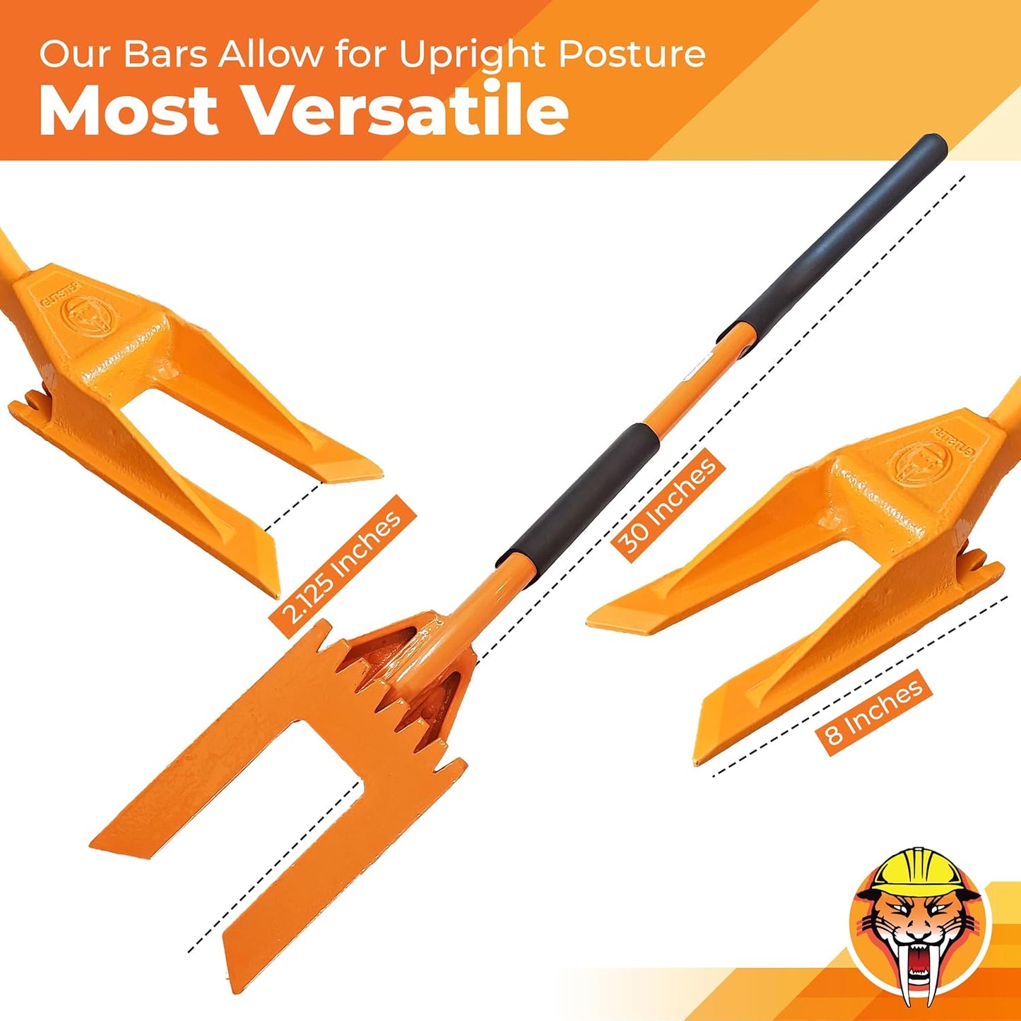 30" Oval Handle Demolition Bar - Tight Space Demo Bar - Versatile Multi Tool - For Home, Bathroom Renovations & DIYs - Trusted by Contractors, Restoration Professionals