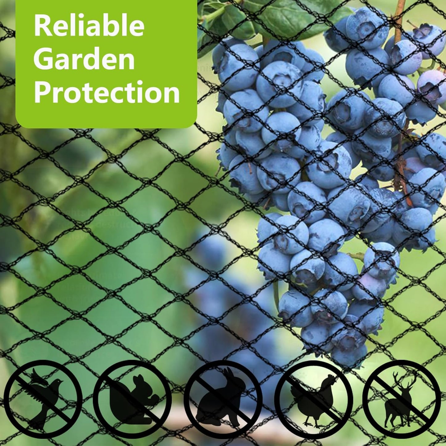 50x100ft Bird Netting for Chicken Coop Poultry Netting 1 inch Mesh Heavy Duty Chicken Coop Cover Netting Roof Hawk Proof Bird Netting for Garden Protection Fruit Tree Netting Against Squirrels Deer