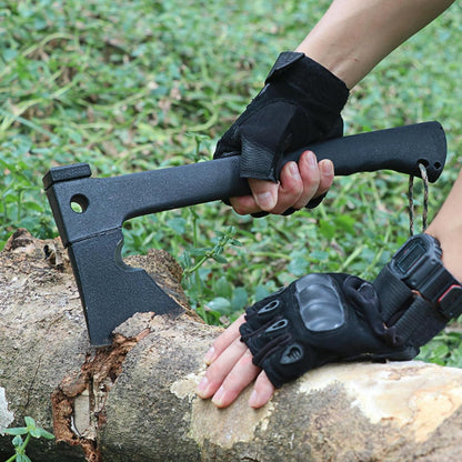 Camping Axe, Survival Hatchet, 4 in 1 Full Tang Tactical Axe with Durable Steel Head & Non-Slip Grip Handle for Camping, Survival, Landscaping