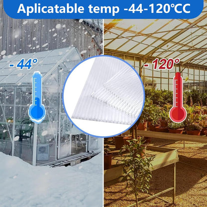 DGSL 14 Pcs Polycarbonate Greenhouse Panels, 4' x 2' x 0.24'' Twin-Wall Panels, Polycarbonate Sheet for All Weather Outdoor Garden and Greenhouse Covering