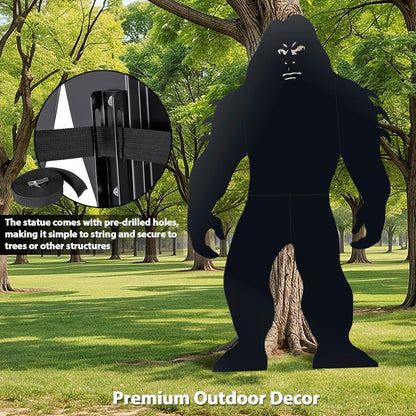 7.4Ft Tall Bigfoot Metal Outdoor Decor Big Foot Sasquatch Gifts for Men/Women/Dad Unique Bigfoot Silhouette Statues Perfect for Patio and Lawn Decor, Garden Decor, Yard Art, Yard Display