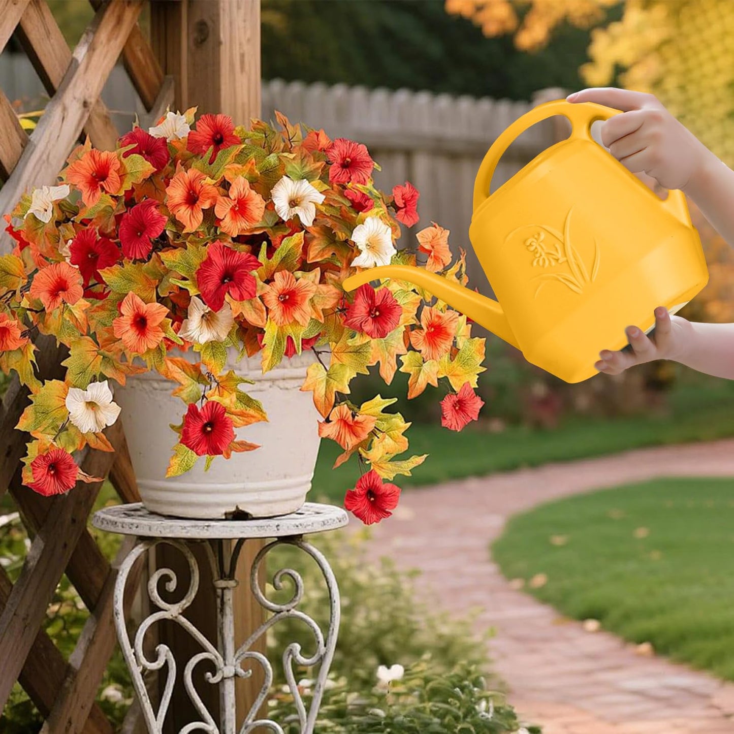VKPLITE Hand Plastic Watering Can - for Indoor and Outdoor Home Garden Plants - with Long Spout