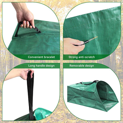 53 Gallon Leaf Collector，Large Yard Dustpan，Portable Pop Up Leaf Bags, Foldable Leaf Pick Up Tools，Reusable Yard Garden Bags for Leaves Lawn Trash（200L）