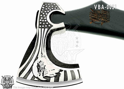 SHINY CRAFTS-Axes Berserker Axe Hatchet Tomahawk Battle Axe-Handmade Viking Axe with Carbon Steel Head with Ashwood Handle Viking Gifts for Men with Premium Quality Leather Sheath (SCA 21)