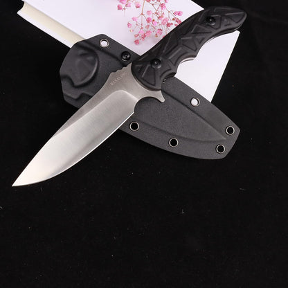 MASALONG Kni231 Full Tang Survival 9cr14mov Steel Knife With Belt Sheath For Bushcraft Camping Fixed Blade Knives