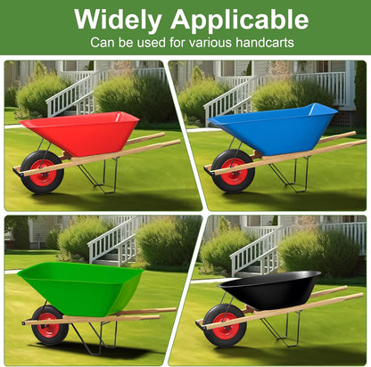 Nisorpa Wood Replacement Wheelbarrow Handles with 2 Wheelbarrow Wedge Heavy Duty Hardwood Wheelbarrow Handles Replacement Kit with Tough Seal Coat and Pre Drilled Holes for Wheelbarrows