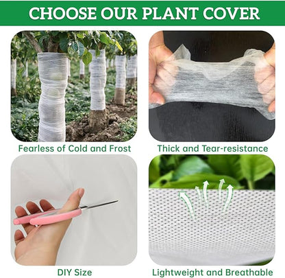 Plant Covers Freeze Protection 10 ft x 30 ft Fabric Frost Cloths for Outdoor Plants 1oz/yd² Floating Row Plant Blankets for Winter Frost Sun Protection
