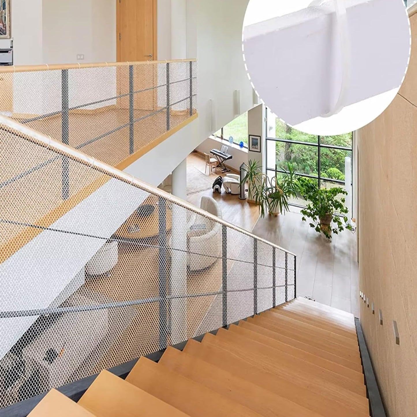 White Garden Fence Mesh 39.3″ Wide Safety Netting Plastic Net Fencing Roll Balcony Protection Window Isolation Net for Snow, Poultry, Chicken, Patio, Animal Barrie(Size:1x30M - Mesh 1.8cm,Color:White)