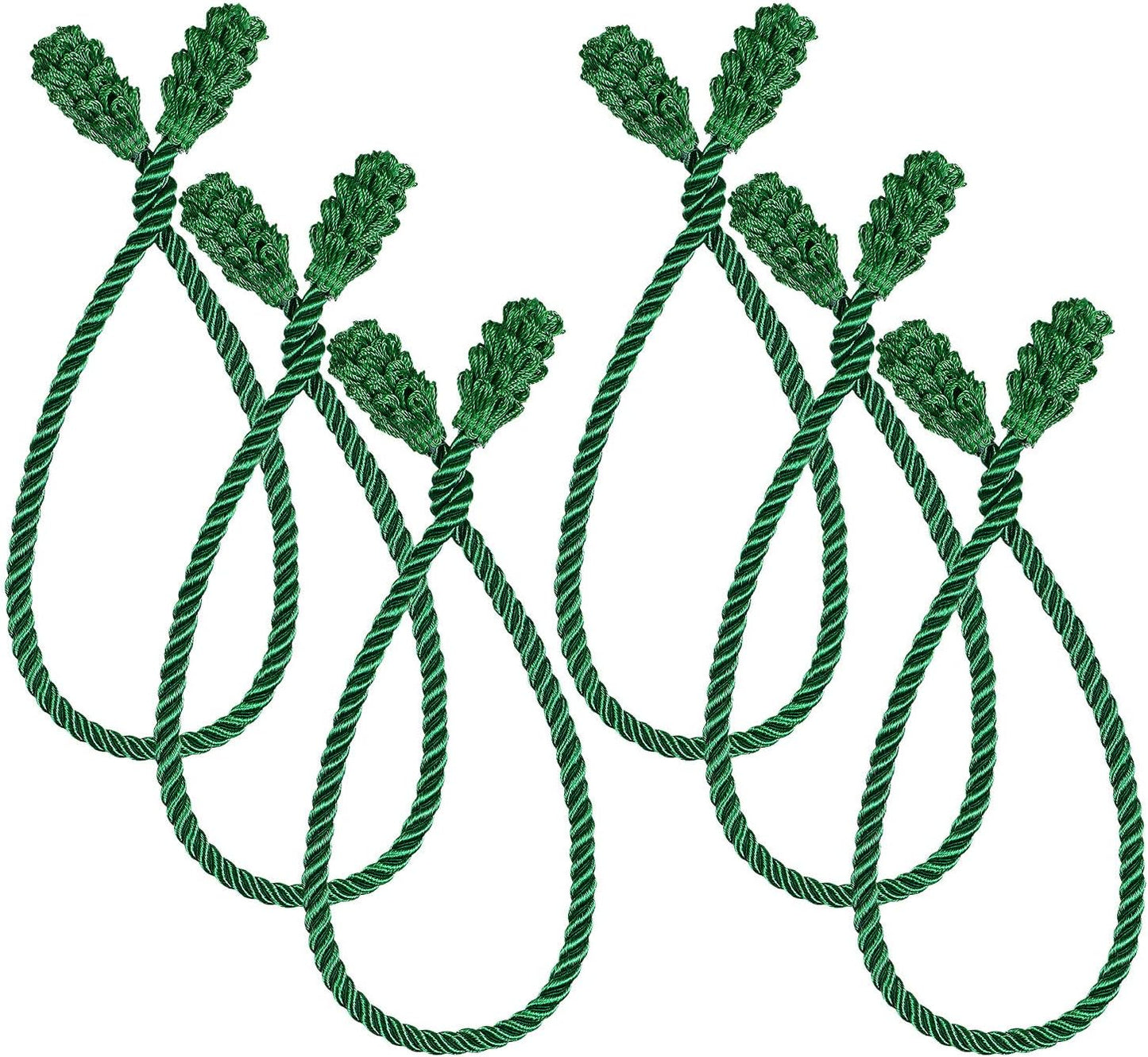 Shappy 6 Pieces Christmas Garland Banister Ties Christmas Decorative Reusable and Flexible Twist Ties for Garland, Banister Home Decoration (Green)