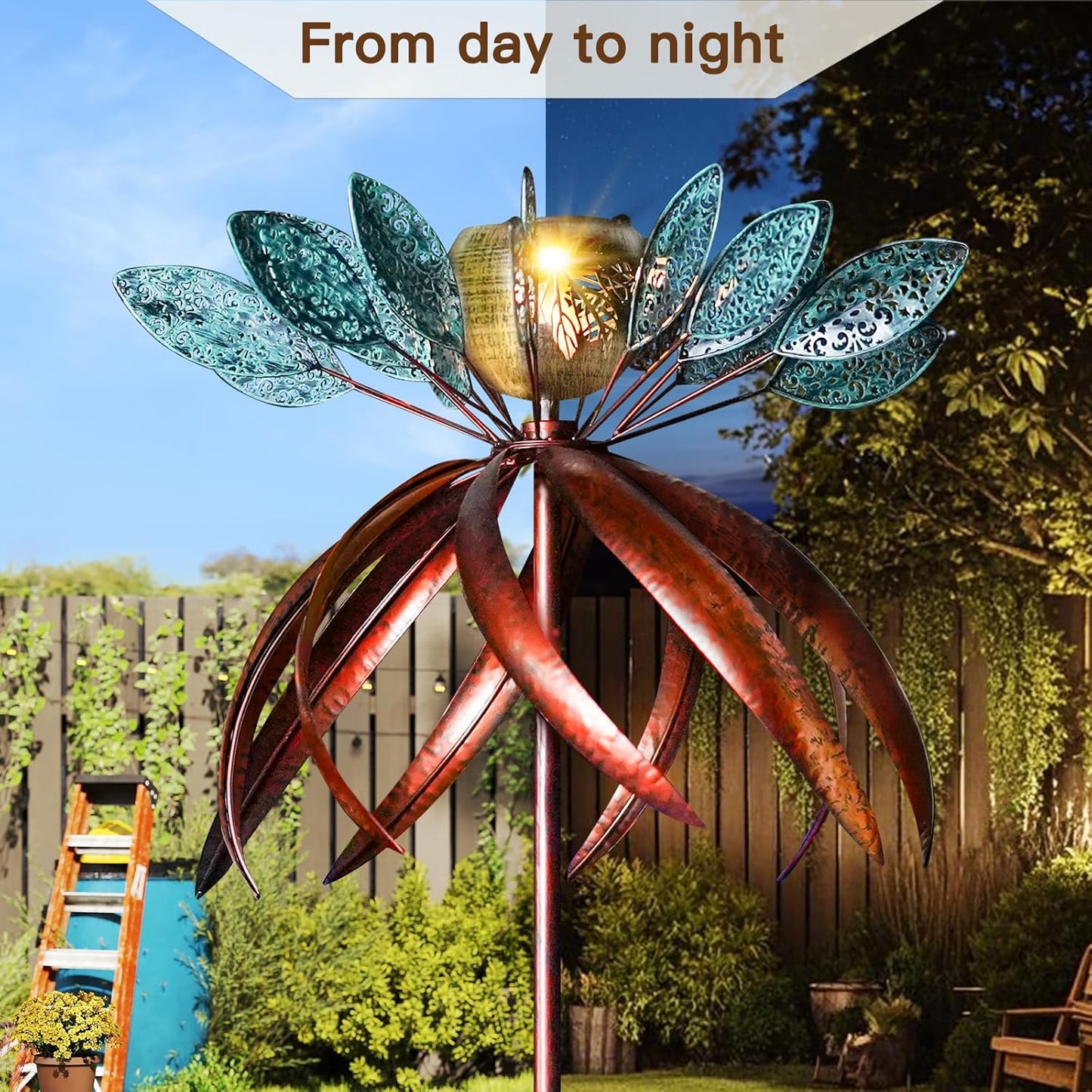 Wind Spinners for Yard and Garden, Wind Spinners Outdoor Large Metal, 77 inch Kinetic Wind Spinner & Wind Sculptures, Windmill Decor