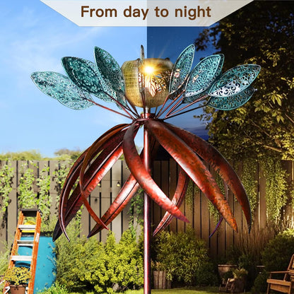 Wind Spinners for Yard and Garden, Wind Spinners Outdoor Large Metal, 77 inch Kinetic Wind Spinner & Wind Sculptures, Windmill Decor