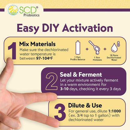SCD Probiotics ProBio Balance Plus - Make 20X More Soil Conditioner - Super Concentrate Of Effective Beneficial Microorganisms + PNSB Phototrophs - OMRI Listed for Organic Farm Lawn & Garden (1 Liter)