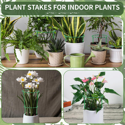 Moiggonoy 12 Pack Plant Support Stakes Sets - Versatile Plant Cages, Stackable Garden Flower