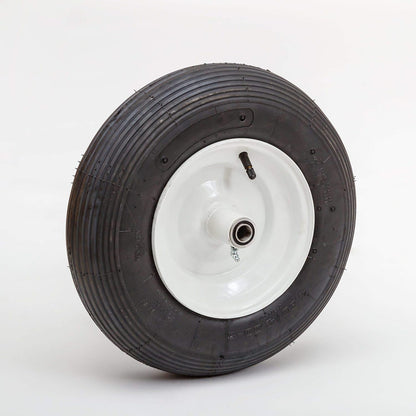 16" Pneumatic Tire | Replacement Wheelbarrow Tire | Tire for Wheelbarrows, Utility Carts | 5/8" Axle Bearings | 4" Offset Hub