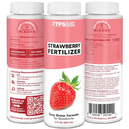 Strawberry Fertilizer for Fruit and Berry Gardens, Liquid Plant Food, 1 Gallon (128 oz)