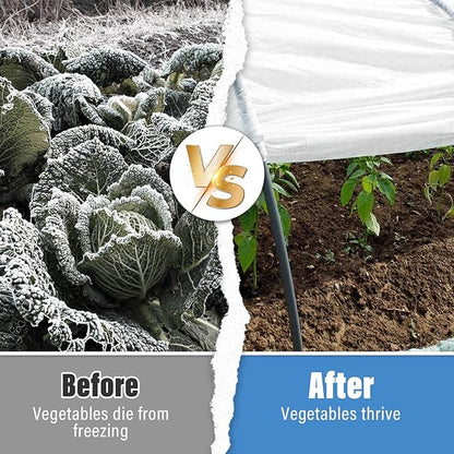 Legigo 12 X 26 Ft Clear Plastic Plant Covers Freeze Protection- 6 Mil Winter Greenhouse Plastic Sheeting for Frost Water Sun Wind Resistant, Plant Vegetable Blanket Covers for Cold Weather Garden Farm