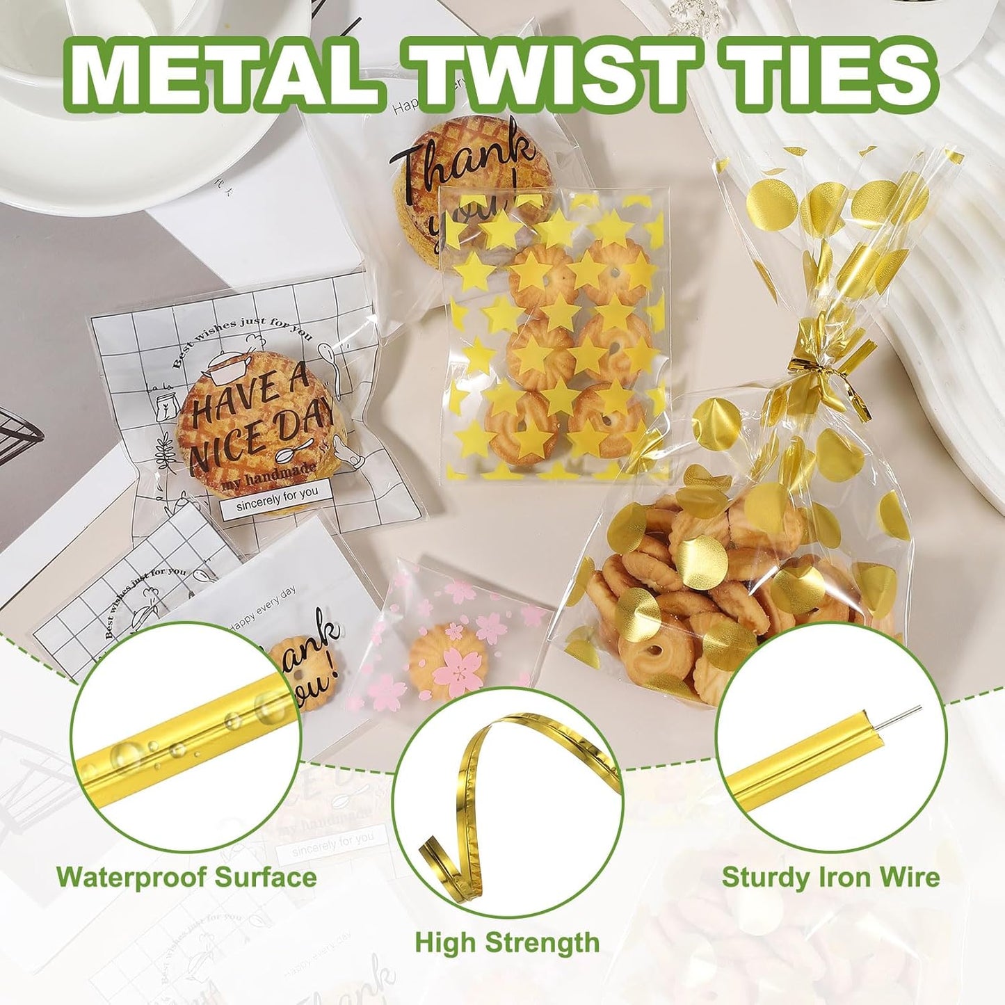 PATIKIL Bag Twist Ties 2 Inch, 800 Pcs Metallic Bread Ties for Treat Plastic Bags Gift Wrapping Candy Coffee Bag Plant Party Cake Favor, Red