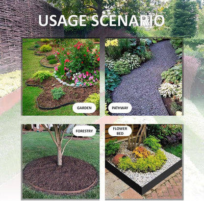 20ft. 6-Pack Galvanized Steel Landscape Edging - 40" L x 6" H Lawn Edging with 6 Stakes, Hammer-in Metal Garden Border for Landscaping, Lawn & Yard (Black)