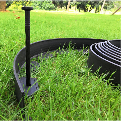 Landscape Edging,40FT Plastic Garden Edging with 40 Stakes,2 Inch Tall Lawn Edging for Lawn,Yard,Flower Gardens Border (Black-40FT)