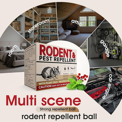 Mouse Repellent Balls 36 Pcs, Natural Peppermint Oil Rodent Deterrent for Mice, Rats & Squirrels – Safe Indoor & Outdoor Pest Control for Home, Garage, Garden, and Car