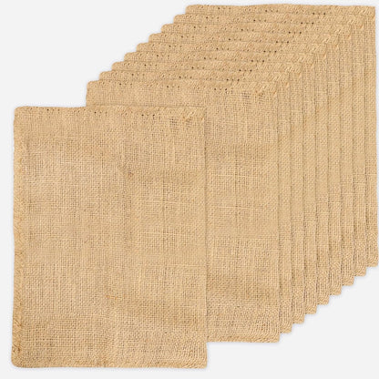 Zplontya 10pcs Middle Burlap Bags-14x20 Inch Natural Jute Burlap Sacks, Reusable Plant Grow Bags Root Vegetable Holders, Strong Potato Sacks for Gardening Planting Food Storage