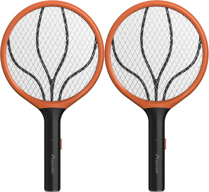 ASPECTEK 2-Pack Electric Fly Swatter, 3000V Bug Zapper and Mosquito Racket for Indoor and Outdoor Use, Handheld Insect and Mosquito Killer (2xAA Batteries Not Included)