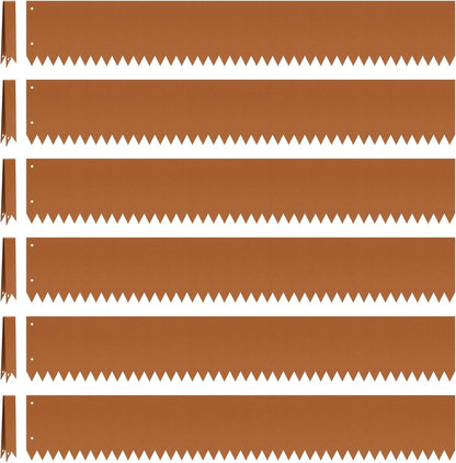 Steel Landscape Edging 6-Pack 40" L x 6" H Strips Steel Garden Bed Metal Borders Hammer-in 40 Gauge Edging Border with 6 Clips Bendable Metal Edge for Garden Yard Park Lawn(Brown, 20Ft)