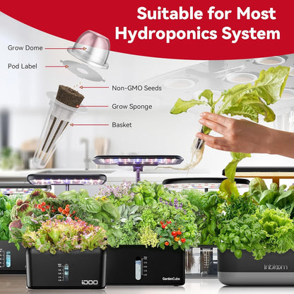 inbloom Fruit Seed Pod Kit for AeroGarden, Ahopegarden Hydroponics Growing System, 7-Pods (350 Seeds+, Include Red Cherry Tomato, Golden Cherry Tomato, White Strawberry, and Red Strawberry)