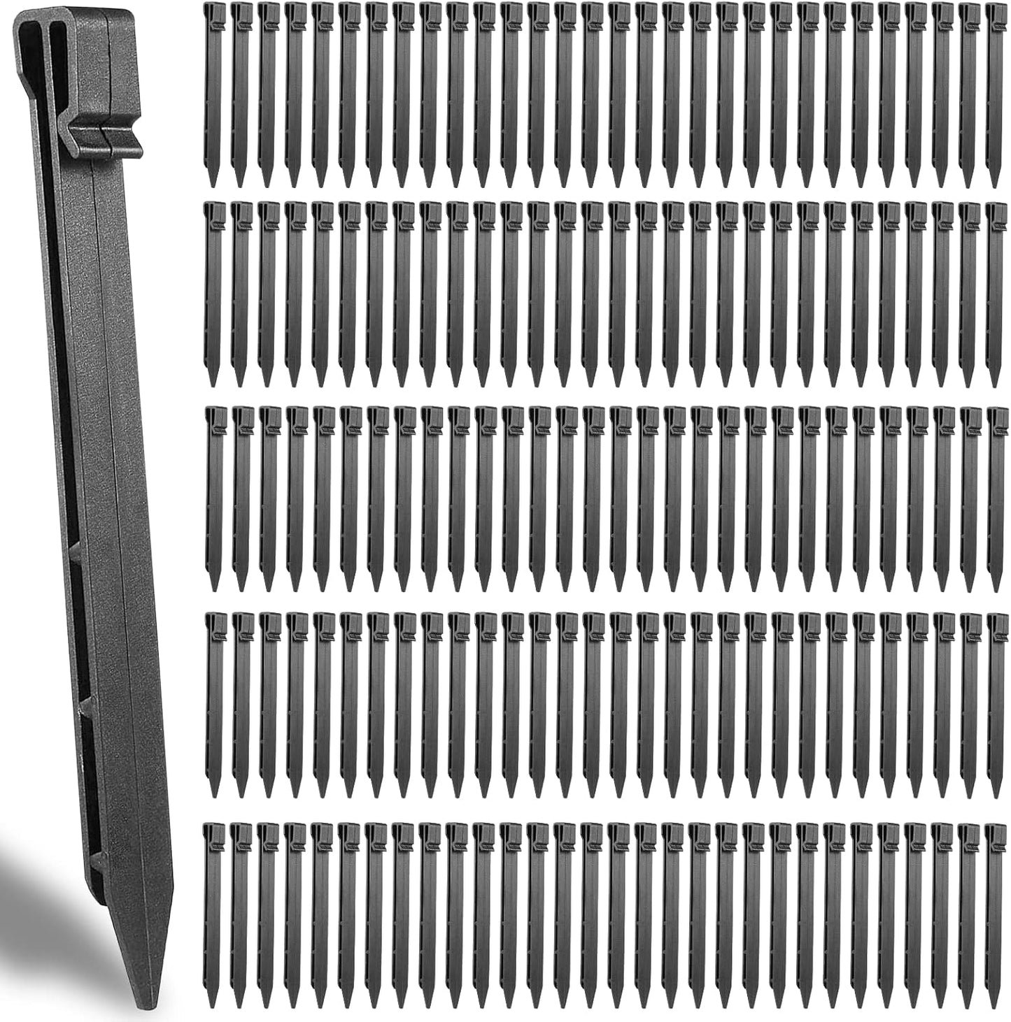 150 PCS Plastic Landscape Stakes, 10Inch Plant Support Lawn Stake Heavy Duty for Landscaping and Garden