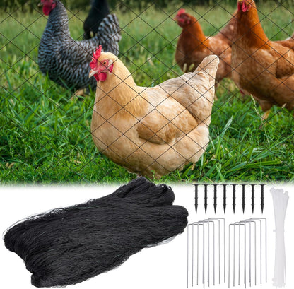 Bird Netting for Garden - 25'x50' Poultry Netting with 2.4" Square Mesh Net for Chicken Coop Protection, Heavy Duty Nylon for Bushes Fruit Tree Against Aviary, Deer, Squirrel