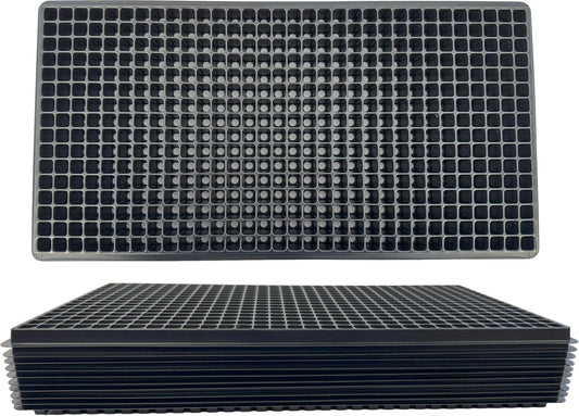 512 Cell Seedling Plastic Nursery Trays, 10 Pack, Thick Durable Germination Plug Trays, 5120 Cells