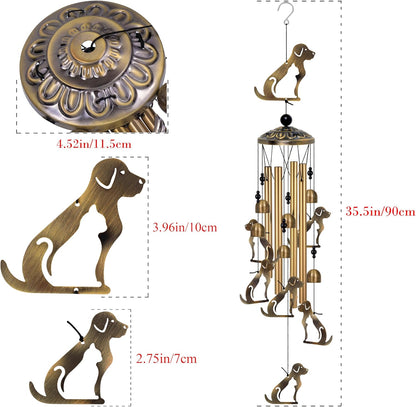 Outdoor Dog Wind Chimes Decor, Mobile Blessing Wind Bells Decorate, Sympathy Wind Catcher, Memorial Gifts for Mom, Grandma, Woman (Housewarming/Outside/Indoor/Home/Room/Porch/Yard/Garden Decoration)