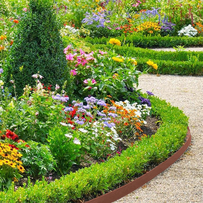 Garden Edging,33ft Landscape Edging Garden Borders Edging【2INCH Hight】 Paver Edging Include 30 Stakes, Flexible Lawn Edging Border for Yard, Lawn, Gardens(Brown)