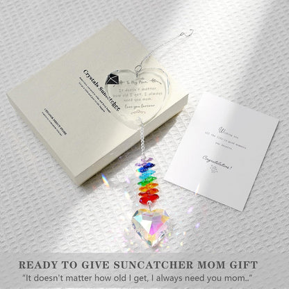 Mom Gift, Mom Birthday Gifts, Crystal Suncatcher Gifts for Mom from Daughter, Happy Mother’s Day