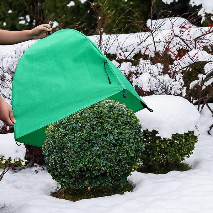 2 Pack Winter Plant Covers Freeze Protection, Shrub Covers Warm Plant Tents for Winter, Frost Protection for Outdoor Plants from Freezing Animals Eating (22" x 22" x 22")