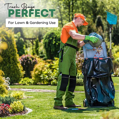 65 Gallon Contractor Heavy Duty Garbage Bags | 50 Bags w/Ties | X-Large 3 MIL Thickness | For Large Commercial Jobs | Construction Clean Up | Trash bags for Yard Clean up - TrashMaster (50)