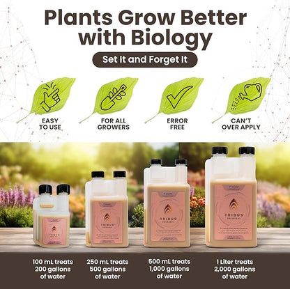 Tribus Organic Microbial Inoculant – Root Booster for Plants, Increases Plant Yield, Root Growth, Flower & Fruit Quality. Bloom Booster. Visible Root Growth in 24Hrs. Liquid Color May Vary. 8.5 oz