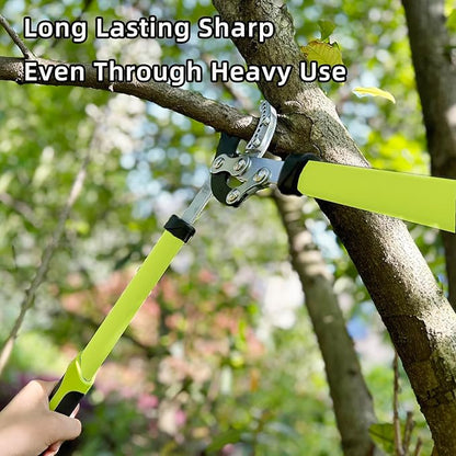 Loppers Hedge Clippers Garden Shears, 3PCS Yard Tools Combo Set Tree, Shrub & Bush Care Kit for Lawn Garden, Branch Cutter with Compound Action Tree Trimmer & Trimming Borders
