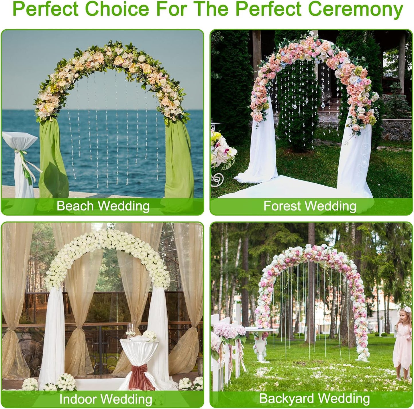KINTNESS Garden Arch Steel Arbor Arbour Trellis Archway for Climbing Vines and Plants Elegant Pergola for Garden Lawn Backyard Patio Outdoor
