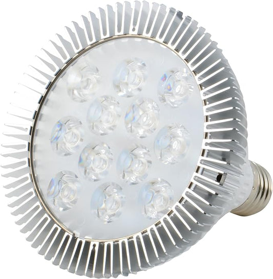 ABI 12W LED PAR38 Grow Light Bulb for Veg and Flower (Red 620-630nm, Deep Red 660nm, and Blue 450-460nm)