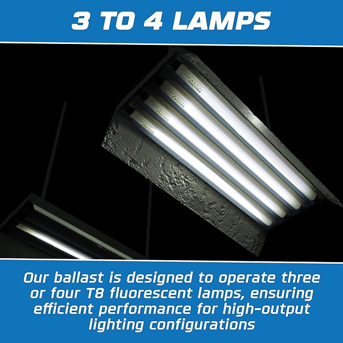 OHLECTRIC 10 Pack - Replacement for ICN4P32-SC 3&4 Lamp - T8 Fluorescent Ballast, Electronic